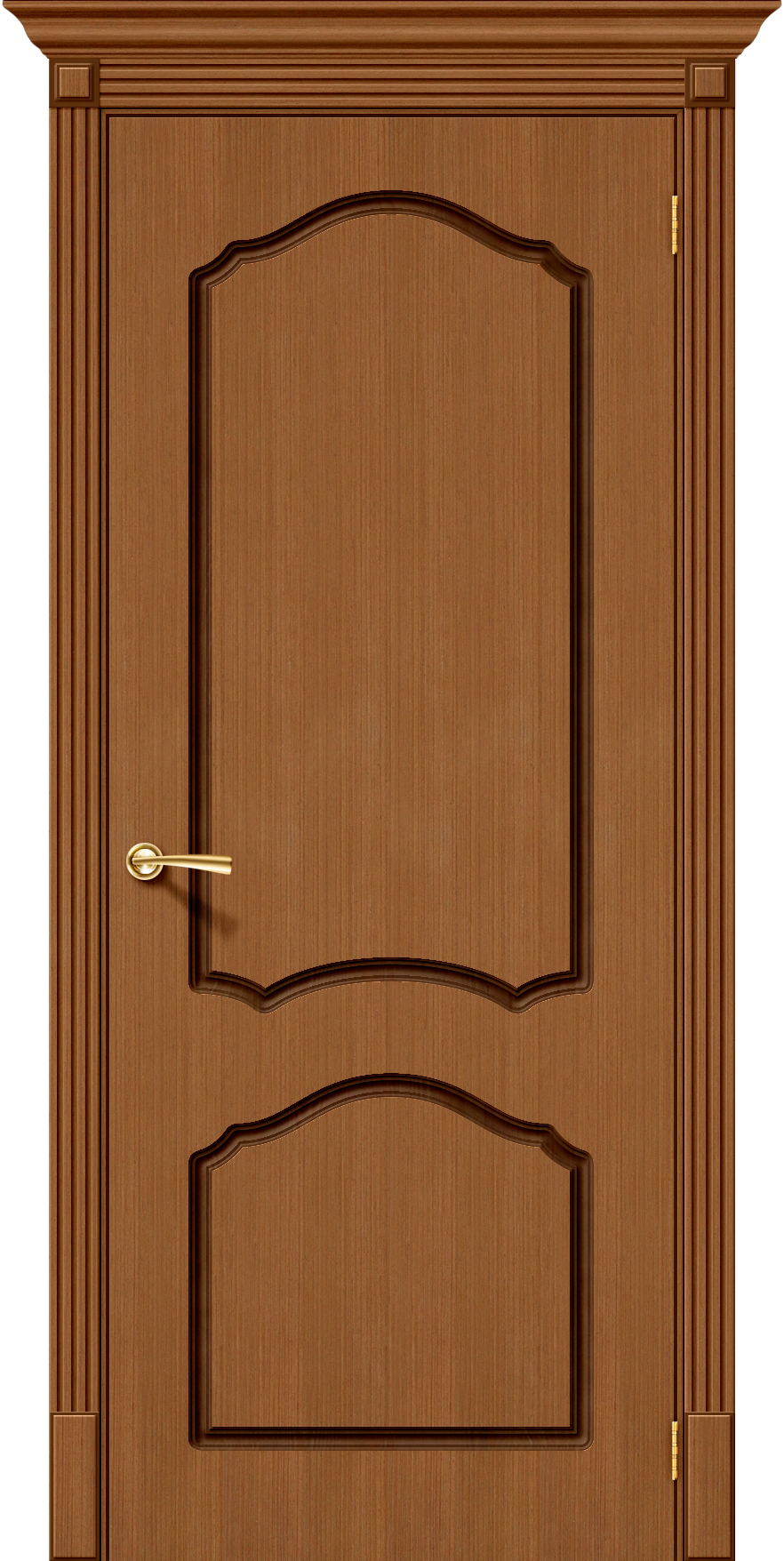 Межкомнатная шпонированная дверь Каролина орех файн-лайн