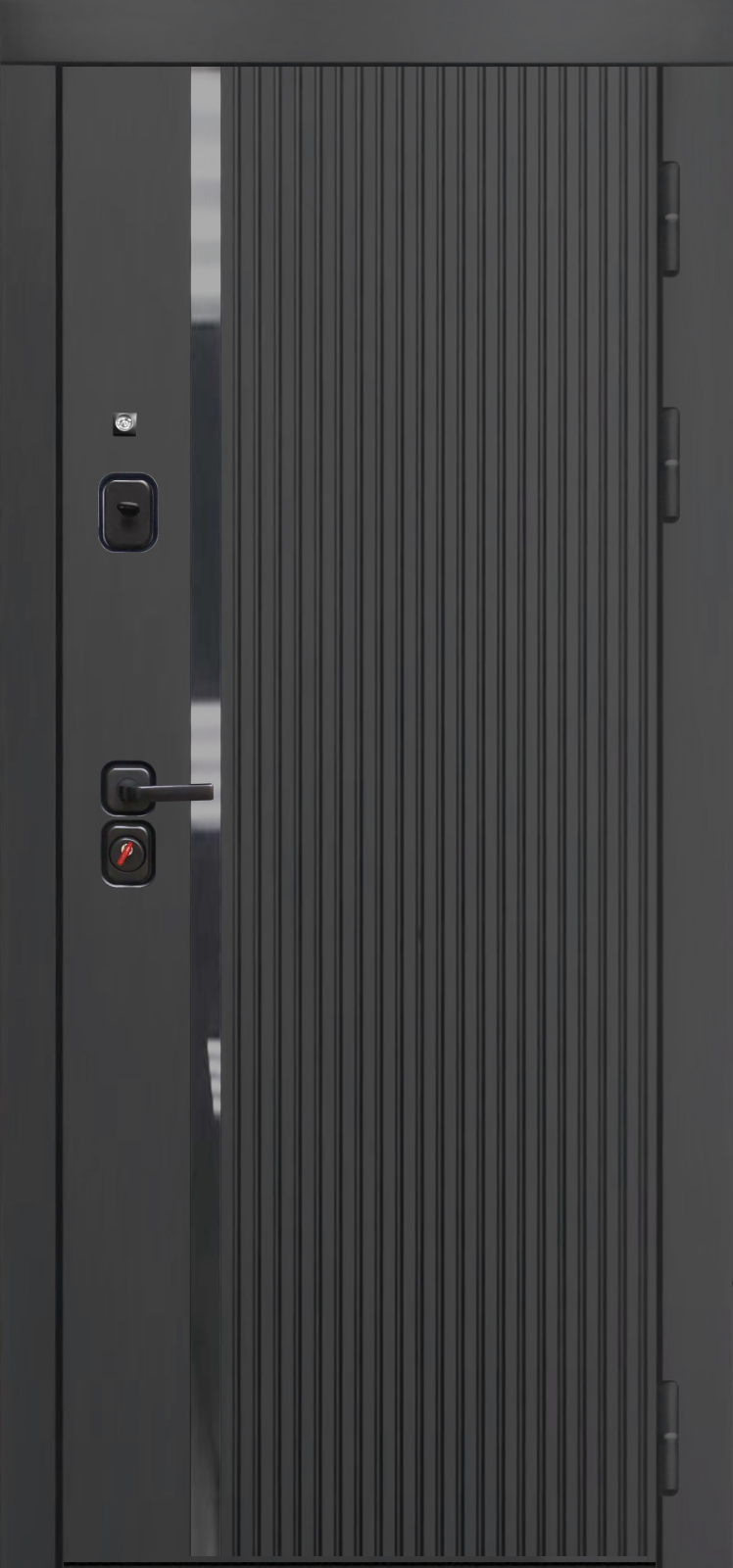 Входная дверь OIKO ACOUSTIC Art Black/Reflex Софт белый