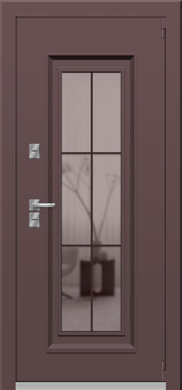 Входная дверь OIKO T 110 SP 1 Муар 8019/9003/Белый