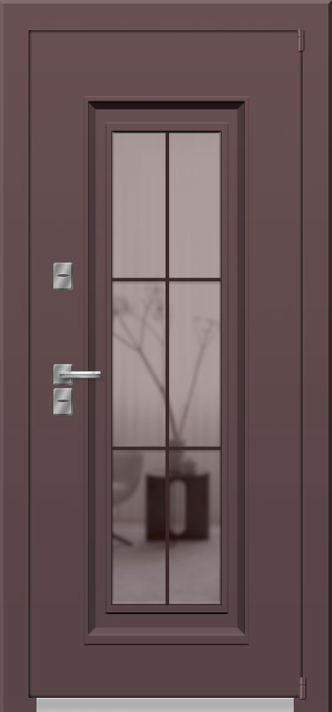 Входная дверь OIKO T 115 SP 1 Муар 8019/9003/Белый