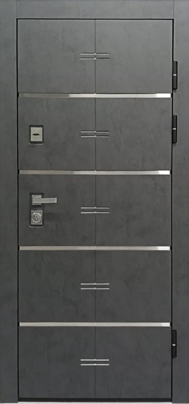 Входная дверь Флагман М Z Темный бетон / Светлый бетон. Выставочный образец