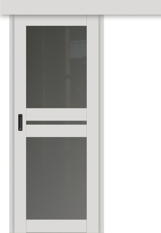 Межкомнатная дверь-купе ДП DIM I-7к Smoky Matt / Сатинато Графит