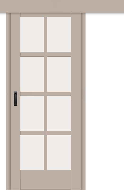 Межкомнатная дверь-купе ДП DIM I-14к Dune Matt Сатинато Белый