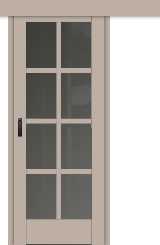 Межкомнатная дверь-купе ДП DIM I-14к Dune Matt Сатинато Графит