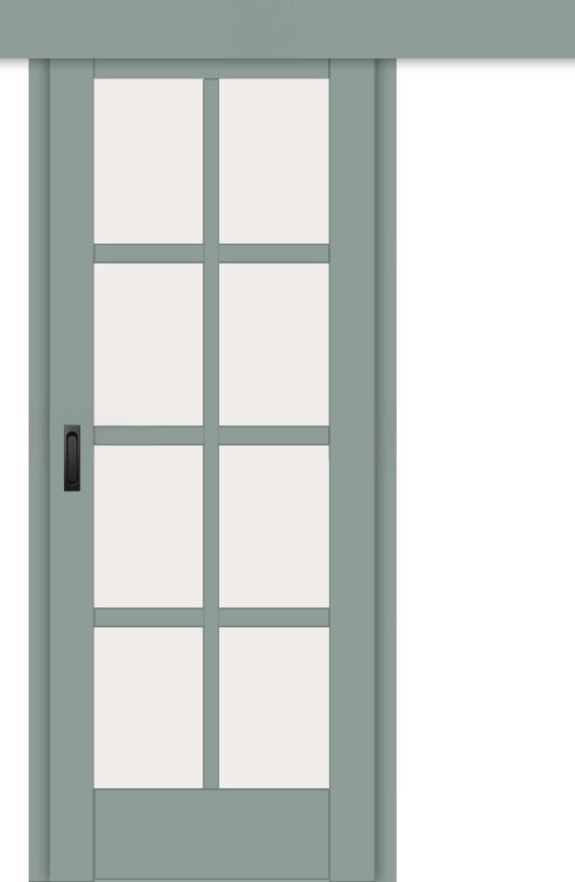 Межкомнатная дверь-купе ДП DIM I-14к Gloomy sky Matt Сатинато Белый