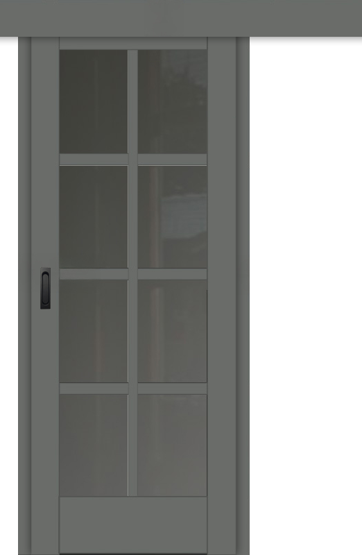 Межкомнатная дверь-купе ДП DIM I-14к Graphite Matt Сатинато Графит