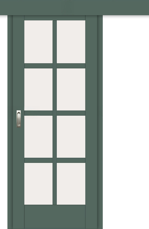 Межкомнатная дверь-купе ДП DIM I-14к Seagrass Matt Сатинато Белый