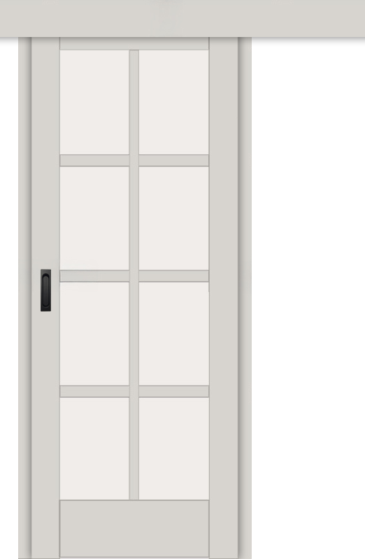Межкомнатная дверь-купе ДП DIM I-14к Silk Matt Сатинато Белый