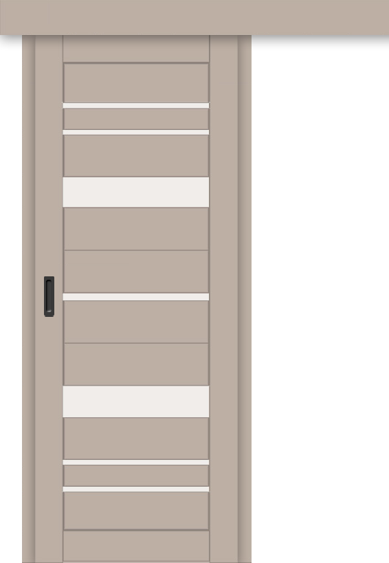 Межкомнатная дверь-купе ДП DIM I-16к Dune Matt / Сатинато Белый