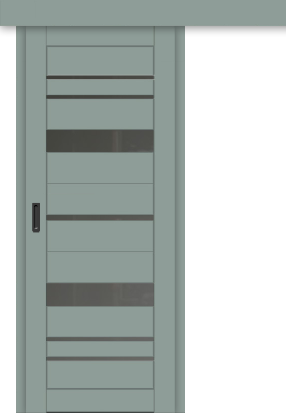 Межкомнатная дверь-купе ДП DIM I-16к Gloomy sky Matt / Сатинато Графит