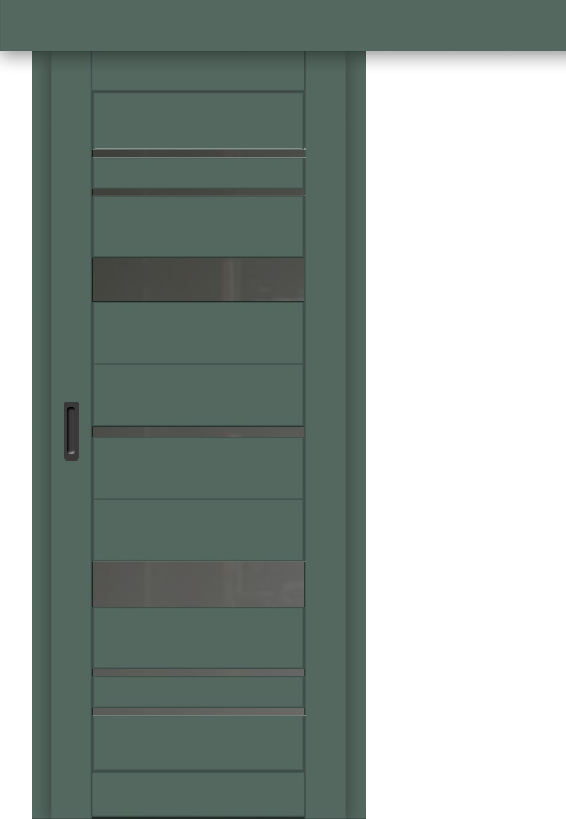 Межкомнатная дверь-купе ДП DIM I-16к Seagrass Matt / Сатинато Графит