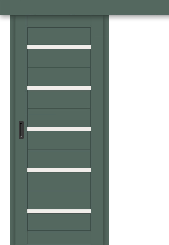 Межкомнатная дверь-купе ДП DIM I-1к Seagrass Matt / Сатинато Белый