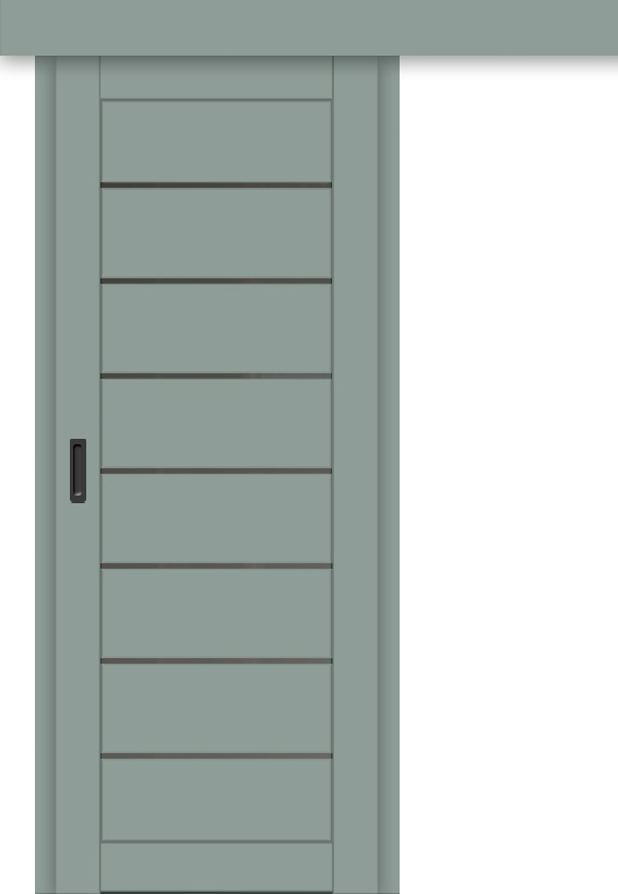 Межкомнатная дверь-купе ДП DIM I-3к Gloomy sky Matt / Сатинато Графит