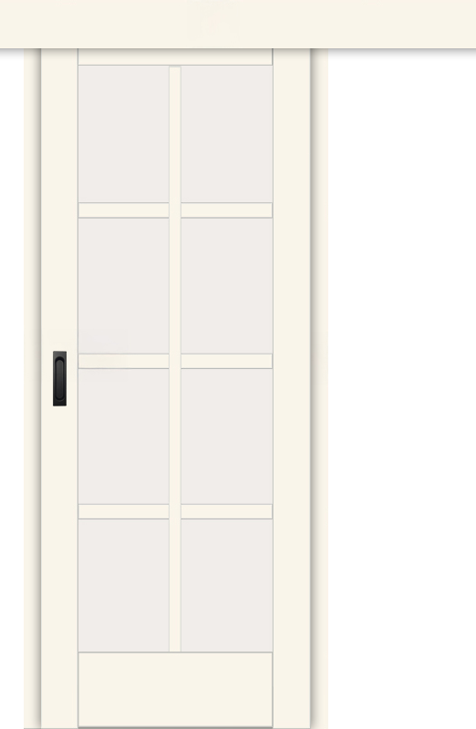 Межкомнатная дверь-купе ДП DIM I-14к Angel Matt Сатинато Белый