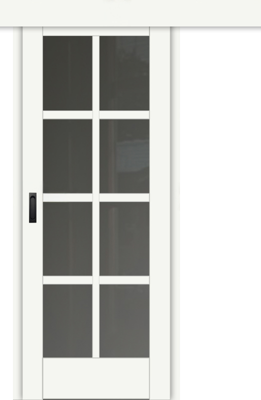 Межкомнатная дверь-купе ДП DIM I-14к Crystal Matt Сатинато Графит