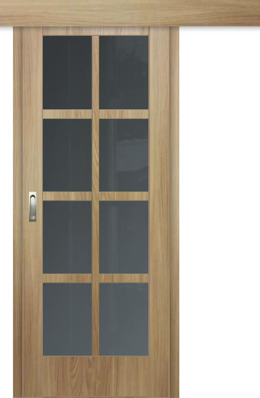 Межкомнатная дверь-купе ДП DIM I-14к Sandy Wood Сатинато Графит