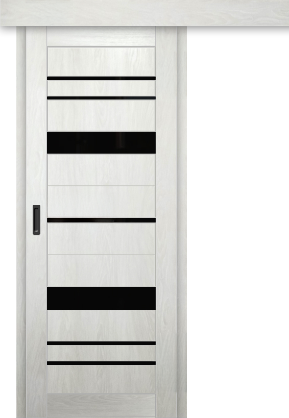 Межкомнатная дверь-купе ДП DIM I-16к Blond Wood / Lacobel Black