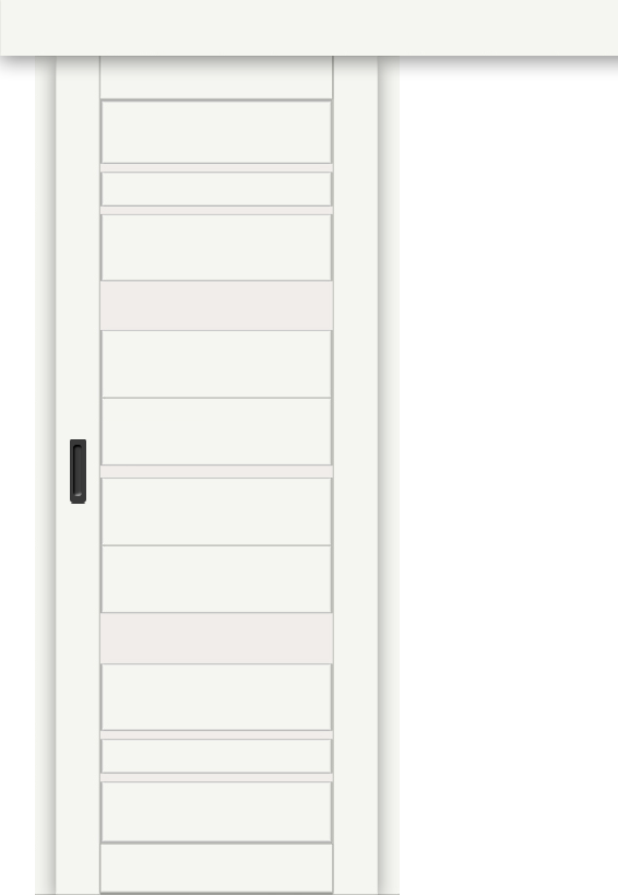 Межкомнатная дверь-купе ДП DIM I-16к Crystal Matt / Сатинато Белый