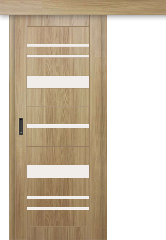 Межкомнатная дверь-купе ДП DIM I-16к Sandy Wood / Сатинато Белый