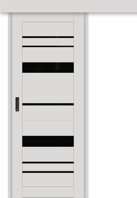 Межкомнатная дверь-купе ДП DIM I-16к Smoky Matt / Lacobel Black