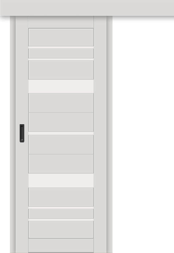 Межкомнатная дверь-купе ДП DIM I-16к Smoky Matt / Сатинато Белый