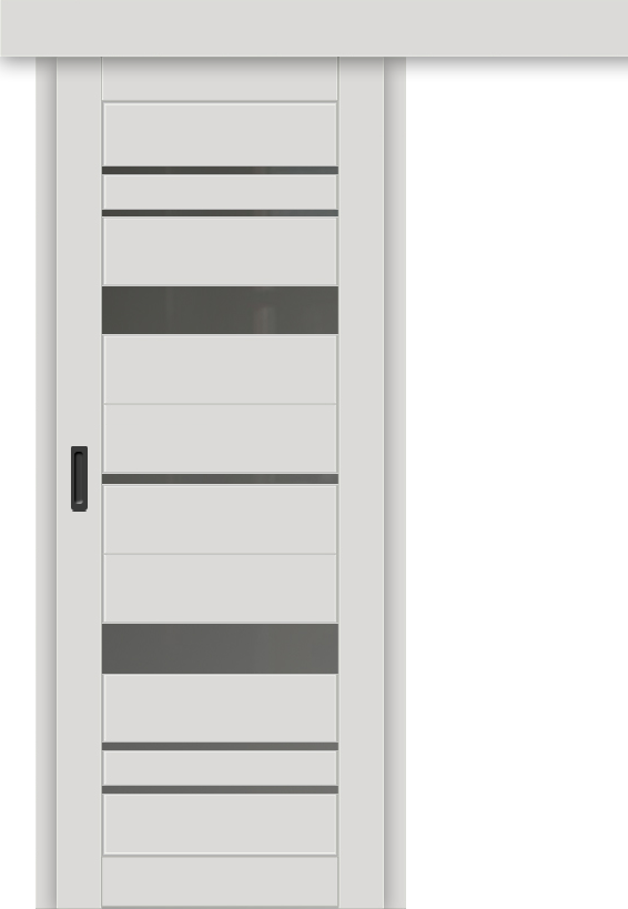 Межкомнатная дверь-купе ДП DIM I-16к Smoky Matt / Сатинато Графит