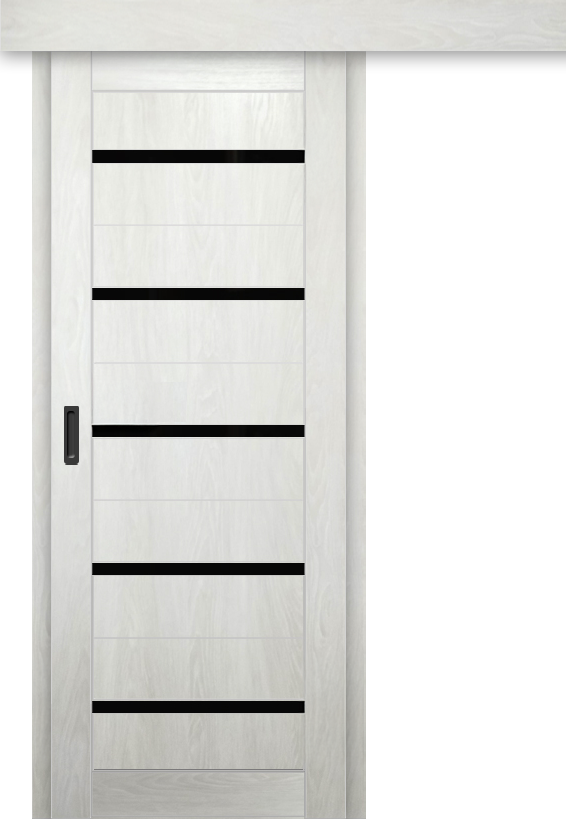 Межкомнатная дверь-купе ДП DIM I-1к Blond Wood / Lacobel Black