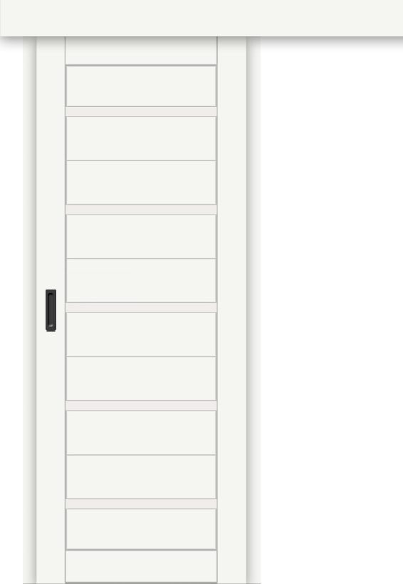 Межкомнатная дверь-купе ДП DIM I-1к Crystal Matt / Сатинато Белый