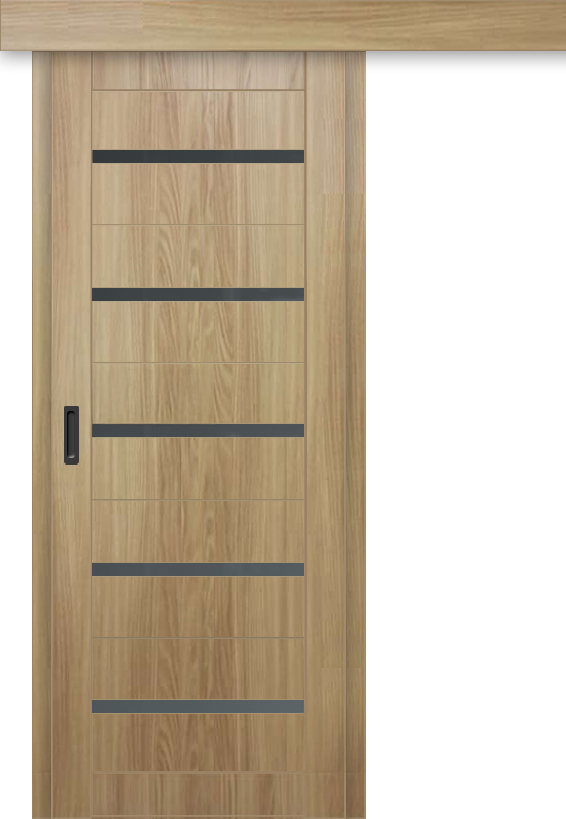 Межкомнатная дверь-купе ДП DIM I-1к Sandy Wood / Сатинато Графит