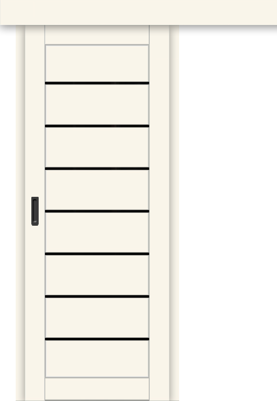 Межкомнатная дверь-купе ДП DIM I-3к Angel Matt / Lacobel Black