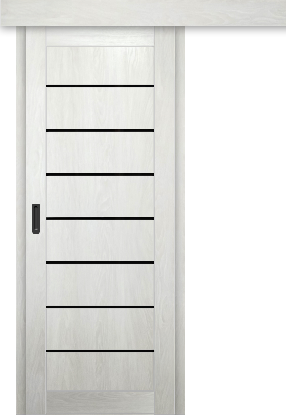 Межкомнатная дверь-купе ДП DIM I-3к Blond Wood / Lacobel Black