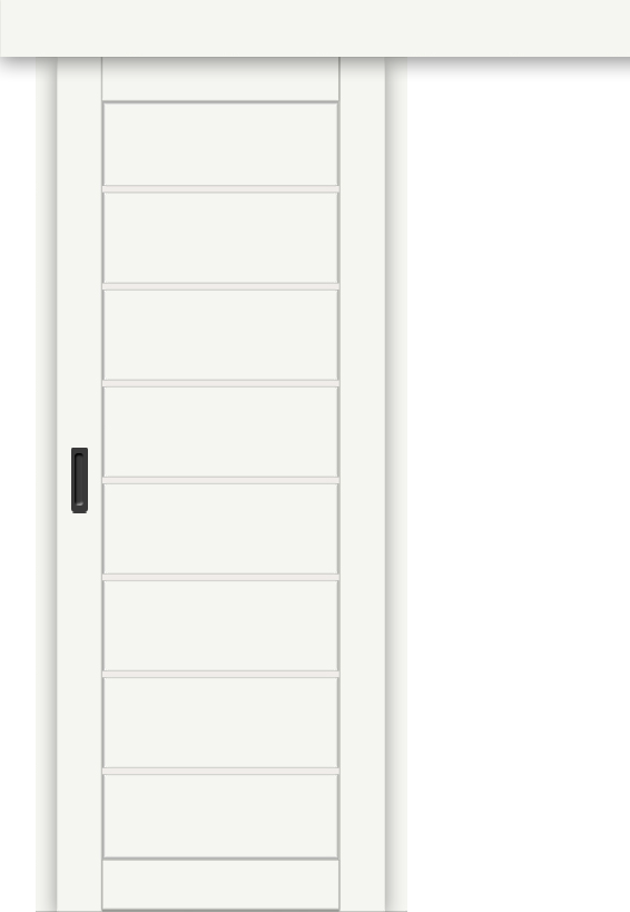 Межкомнатная дверь-купе ДП DIM I-3к Crystal Matt / Сатинато Белый