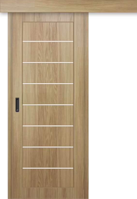 Межкомнатная дверь-купе ДП DIM I-3к Sandy Wood / Сатинато Белый