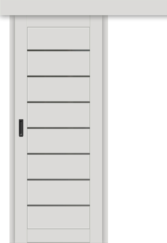 Межкомнатная дверь-купе ДП DIM I-3к Smoky Matt / Сатинато Графит