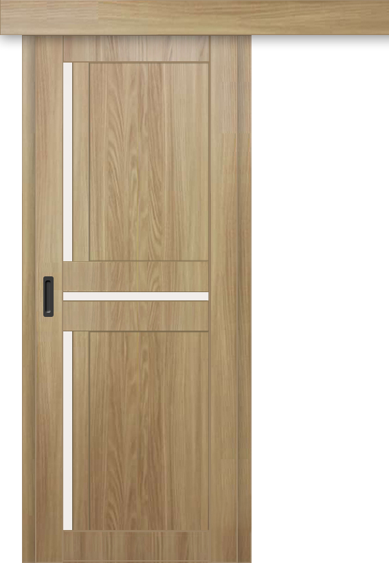 Межкомнатная дверь-купе ДП DIM I-5.1к Sandy Wood / Сатинато Белый