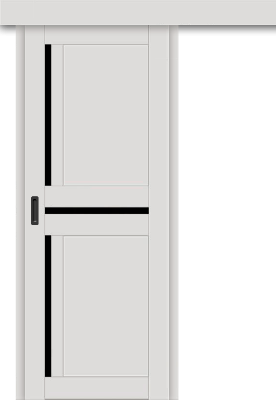 Межкомнатная дверь-купе ДП DIM I-5.1к Smoky Matt / Lacobel Black