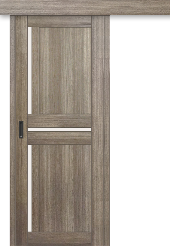 Межкомнатная дверь-купе ДП DIM I-5.1к Taupe Wood / Сатинато Белый