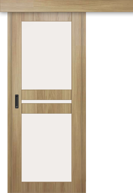Межкомнатная дверь-купе ДП DIM I-7к Sandy Wood / Сатинато Белый