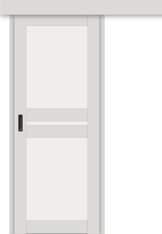 Межкомнатная дверь-купе ДП DIM I-7к Smoky Matt / Сатинато Белый