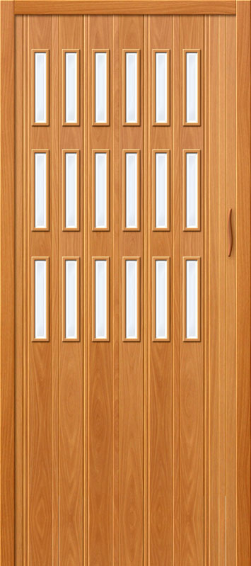 Межкомнатная дверь Гармошка Браво-018 Миланский орех