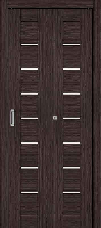 Межкомнатная дверь с Экошпоном Браво-22 скл. Wenge Melinga / Magic Fog