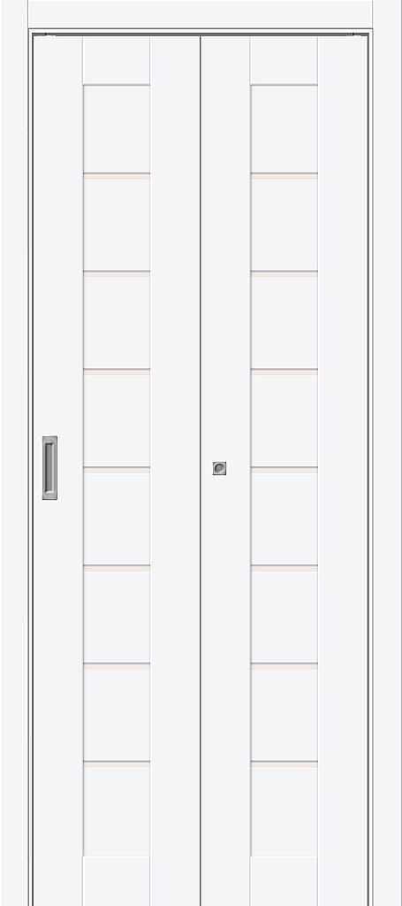 Межкомнатная дверь ПЭТ Браво-22 скл. White Silk/Magic Fog