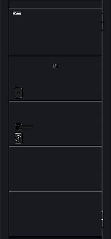 Металлическая дверь Прайд Total Black/Snow Melinga