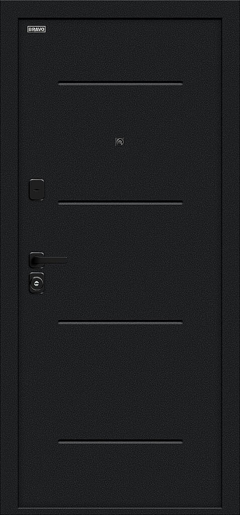 Металлическая дверь Граффити-1 Инсайд/SBlack Букле чёрное/Slate Art