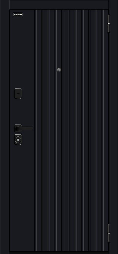 Металлическая дверь Граффити-32/SBlack Black Shell/White Pro