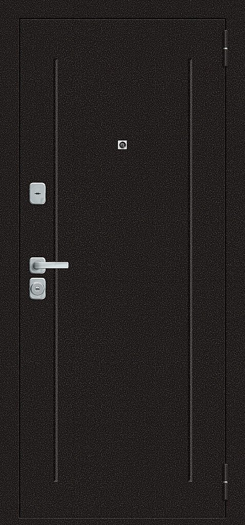 Металлическая дверь Любо Мини/BChrome Антик Медный/Cappuccino Melinga