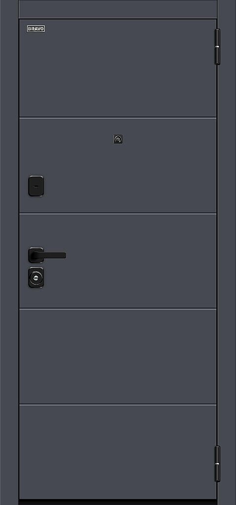 Металлическая дверь Прайм/SBlack Graphite Shell/Nordic Oak