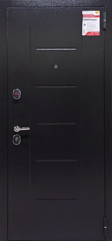 Металлическая дверь Некст Kale Букле чёрное/Off-white Правая. Выставочный образец