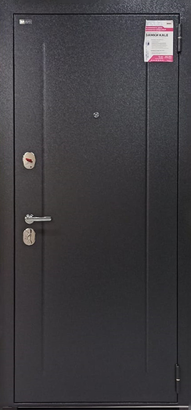 Металлическая дверь Сьют Kale Букле чёрное/White Wood. Выставочный образец