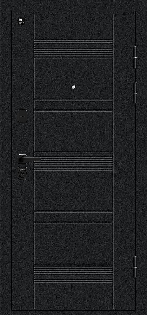 Металлическая дверь Энви Букле чёрное/Cappuccino Melinga